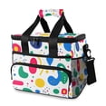 thumbnail image 1 of FORMRS Insulated Cooler Bag 24 Cans Capacity Soft Leakproof Lunch Box with Side Pockets, Colorful Round, 1 of 7