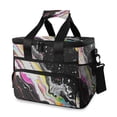 thumbnail image 1 of FORMRS Insulated Cooler Bag 24 Cans Capacity Soft Leakproof Lunch Box with Side Pockets, Colorful White, 1 of 7