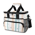 thumbnail image 1 of FORMRS Insulated Cooler Bag 24 Cans Capacity Soft Leakproof Lunch Box with Side Pockets, Cute Nautical Pattern, 1 of 7