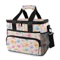 thumbnail image 1 of FORMRS Insulated Cooler Bag 24 Cans Capacity Soft Leakproof Lunch Box with Side Pockets, Cute Pastel Flowers Pattern, 1 of 7