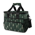 thumbnail image 1 of FORMRS Insulated Cooler Bag 24 Cans Capacity Soft Leakproof Lunch Box with Side Pockets, Dark Green Plants, 1 of 7