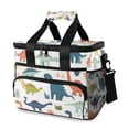 thumbnail image 1 of FORMRS Insulated Cooler Bag 24 Cans Capacity Soft Leakproof Lunch Box with Side Pockets, Dinosaur Pattern, 1 of 7