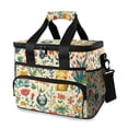 thumbnail image 1 of FORMRS Insulated Cooler Bag 24 Cans Capacity Soft Leakproof Lunch Box with Side Pockets, Floral Animals, 1 of 7