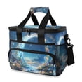thumbnail image 1 of FORMRS Insulated Cooler Bag 24 Cans Capacity Soft Leakproof Lunch Box with Side Pockets, Floral Moon, 1 of 7