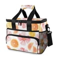 thumbnail image 1 of FORMRS Insulated Cooler Bag 24 Cans Capacity Soft Leakproof Lunch Box with Side Pockets, Floral Orange, 1 of 7
