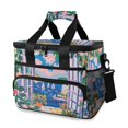 thumbnail image 1 of FORMRS Insulated Cooler Bag 24 Cans Capacity Soft Leakproof Lunch Box with Side Pockets, Floral Window, 1 of 7