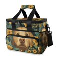 thumbnail image 1 of FORMRS Insulated Cooler Bag 24 Cans Capacity Soft Leakproof Lunch Box with Side Pockets, Flowers and Dog, 1 of 7