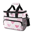 thumbnail image 1 of FORMRS Insulated Cooler Bag 24 Cans Capacity Soft Leakproof Lunch Box with Side Pockets, Geometric Love, 1 of 7