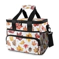 thumbnail image 1 of FORMRS Insulated Cooler Bag 24 Cans Capacity Soft Leakproof Lunch Box with Side Pockets, Gray Autumn Leaves, 1 of 7