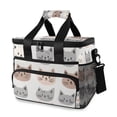 thumbnail image 1 of FORMRS Insulated Cooler Bag 24 Cans Capacity Soft Leakproof Lunch Box with Side Pockets, Gray Cat Pattern, 1 of 7