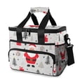 thumbnail image 1 of FORMRS Insulated Cooler Bag 24 Cans Capacity Soft Leakproof Lunch Box with Side Pockets, Gray Christmas Santa, 1 of 7