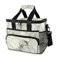 thumbnail image 1 of FORMRS Insulated Cooler Bag 24 Cans Capacity Soft Leakproof Lunch Box with Side Pockets, Gray Marble Pattern, 1 of 7