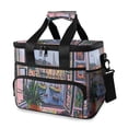 thumbnail image 1 of FORMRS Insulated Cooler Bag 24 Cans Capacity Soft Leakproof Lunch Box with Side Pockets, Green Boat, 1 of 7