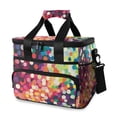 thumbnail image 1 of FORMRS Insulated Cooler Bag 24 Cans Capacity Soft Leakproof Lunch Box with Side Pockets, Green Colorful Circles, 1 of 7