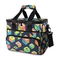 thumbnail image 1 of FORMRS Insulated Cooler Bag 24 Cans Capacity Soft Leakproof Lunch Box with Side Pockets, Green Cubes, 1 of 7