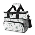 thumbnail image 1 of FORMRS Insulated Cooler Bag 24 Cans Capacity Soft Leakproof Lunch Box with Side Pockets, Green Dinosaur Pattern, 1 of 7
