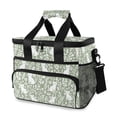 thumbnail image 1 of FORMRS Insulated Cooler Bag 24 Cans Capacity Soft Leakproof Lunch Box with Side Pockets, Green Floral Cat Pattern, 1 of 7