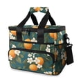 thumbnail image 1 of FORMRS Insulated Cooler Bag 24 Cans Capacity Soft Leakproof Lunch Box with Side Pockets, Green Floral Orange, 1 of 7