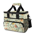 thumbnail image 1 of FORMRS Insulated Cooler Bag 24 Cans Capacity Soft Leakproof Lunch Box with Side Pockets, Green Floral Pattern, 1 of 7