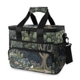 thumbnail image 1 of FORMRS Insulated Cooler Bag 24 Cans Capacity Soft Leakproof Lunch Box with Side Pockets, Green Forest Scene, 1 of 7
