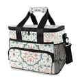 thumbnail image 1 of FORMRS Insulated Cooler Bag 24 Cans Capacity Soft Leakproof Lunch Box with Side Pockets, Green Geometric Pattern, 1 of 7