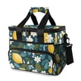 thumbnail image 1 of FORMRS Insulated Cooler Bag 24 Cans Capacity Soft Leakproof Lunch Box with Side Pockets, Green Lemon Leaves, 1 of 7