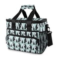 thumbnail image 1 of FORMRS Insulated Cooler Bag 24 Cans Capacity Soft Leakproof Lunch Box with Side Pockets, Green Penguins Pattern, 1 of 7