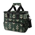 thumbnail image 1 of FORMRS Insulated Cooler Bag 24 Cans Capacity Soft Leakproof Lunch Box with Side Pockets, Green Plants, 1 of 7