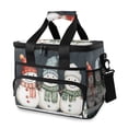 thumbnail image 1 of FORMRS Insulated Cooler Bag 24 Cans Capacity Soft Leakproof Lunch Box with Side Pockets, Green Snowmen, 1 of 7