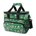 thumbnail image 1 of FORMRS Insulated Cooler Bag 24 Cans Capacity Soft Leakproof Lunch Box with Side Pockets, Green Tennis Pattern, 1 of 7