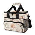 thumbnail image 1 of FORMRS Insulated Cooler Bag 24 Cans Capacity Soft Leakproof Lunch Box with Side Pockets, Green Watercolor Seashells, 1 of 7