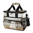 thumbnail image 1 of FORMRS Insulated Cooler Bag 24 Cans Capacity Soft Leakproof Lunch Box with Side Pockets, Halloween Pumpkin Field, 1 of 7