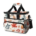 thumbnail image 1 of FORMRS Insulated Cooler Bag 24 Cans Capacity Soft Leakproof Lunch Box with Side Pockets, Hand Drawn Autumn Leaves, 1 of 7
