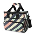 thumbnail image 1 of FORMRS Insulated Cooler Bag 24 Cans Capacity Soft Leakproof Lunch Box with Side Pockets, Isometric Green, 1 of 7