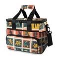 thumbnail image 1 of FORMRS Insulated Cooler Bag 24 Cans Capacity Soft Leakproof Lunch Box with Side Pockets, Jungle Stamp, 1 of 7
