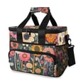 thumbnail image 1 of FORMRS Insulated Cooler Bag 24 Cans Capacity Soft Leakproof Lunch Box with Side Pockets, Large Colorful Flowers, 1 of 7