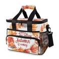 thumbnail image 1 of FORMRS Insulated Cooler Bag 24 Cans Capacity Soft Leakproof Lunch Box with Side Pockets, Leaves Pattern, 1 of 7