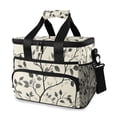 thumbnail image 1 of FORMRS Insulated Cooler Bag 24 Cans Capacity Soft Leakproof Lunch Box with Side Pockets, Leaves Pattern, 1 of 7