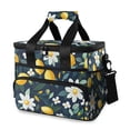thumbnail image 1 of FORMRS Insulated Cooler Bag 24 Cans Capacity Soft Leakproof Lunch Box with Side Pockets, Lemon Flowers, 1 of 7