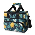 thumbnail image 1 of FORMRS Insulated Cooler Bag 24 Cans Capacity Soft Leakproof Lunch Box with Side Pockets, Lemon Leaves, 1 of 7