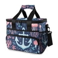 thumbnail image 1 of FORMRS Insulated Cooler Bag 24 Cans Capacity Soft Leakproof Lunch Box with Side Pockets, Light Blue Anchor, 1 of 7