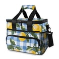 thumbnail image 1 of FORMRS Insulated Cooler Bag 24 Cans Capacity Soft Leakproof Lunch Box with Side Pockets, Light Blue Plaid, 1 of 7