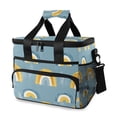 thumbnail image 1 of FORMRS Insulated Cooler Bag 24 Cans Capacity Soft Leakproof Lunch Box with Side Pockets, Light Blue Rainbow, 1 of 7