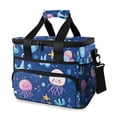 thumbnail image 1 of FORMRS Insulated Cooler Bag 24 Cans Capacity Soft Leakproof Lunch Box with Side Pockets, Light Pink Jellyfish, 1 of 7