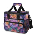thumbnail image 1 of FORMRS Insulated Cooler Bag 24 Cans Capacity Soft Leakproof Lunch Box with Side Pockets, Light Purple Flowers, 1 of 7
