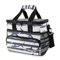 thumbnail image 1 of FORMRS Insulated Cooler Bag 24 Cans Capacity Soft Leakproof Lunch Box with Side Pockets, Light Sharks, 1 of 7