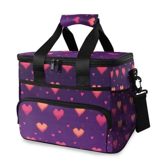 FORMRS Insulated Cooler Bag 24 Cans Capacity Soft Leakproof Lunch Box with Side Pockets, Love in The Clouds