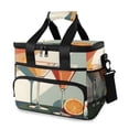 thumbnail image 1 of FORMRS Insulated Cooler Bag 24 Cans Capacity Soft Leakproof Lunch Box with Side Pockets, Mid Century Orange Juice, 1 of 7