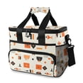 thumbnail image 1 of FORMRS Insulated Cooler Bag 24 Cans Capacity Soft Leakproof Lunch Box with Side Pockets, Minimalist Geometric Pattern, 1 of 7