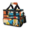 thumbnail image 1 of FORMRS Insulated Cooler Bag 24 Cans Capacity Soft Leakproof Lunch Box with Side Pockets, Modern Cocktails, 1 of 7